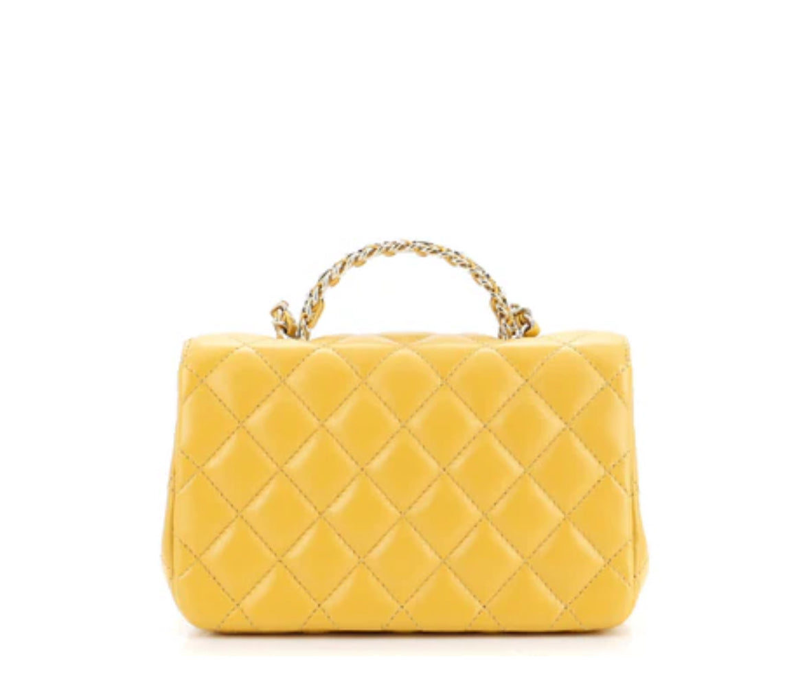 Chanel
Crystal Chain Flap Top Handle Bag Quilted Lambskin Mini