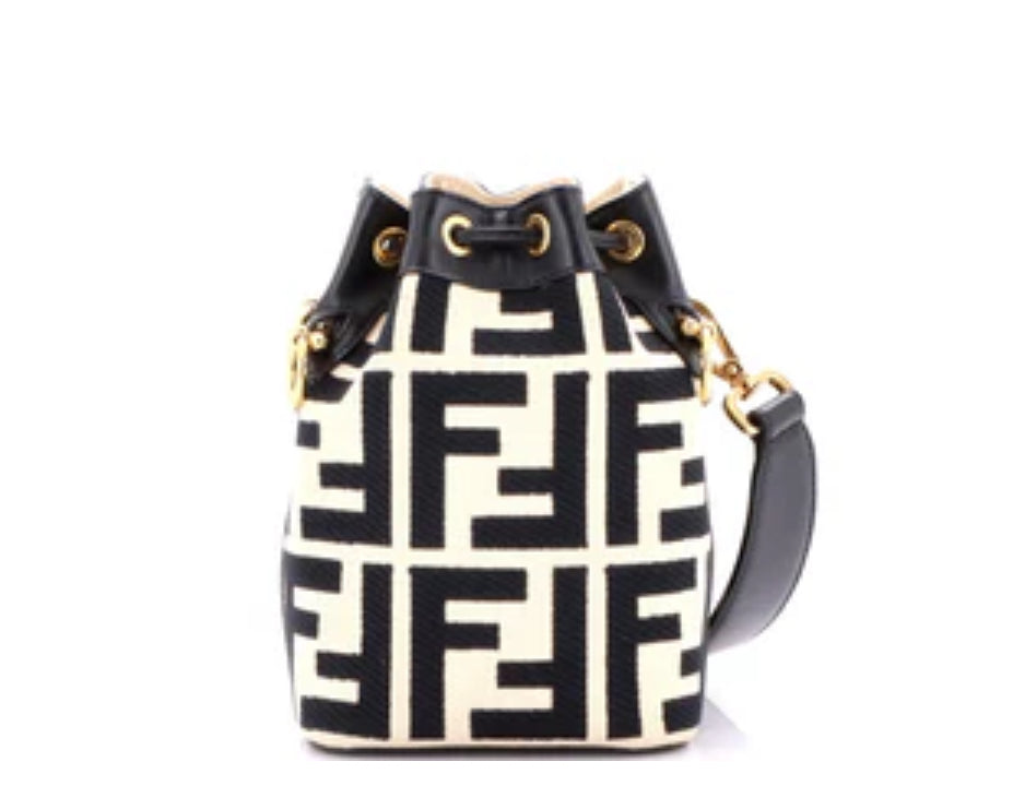 Fendi
Mon Tresor Bucket Bag Zucca Embroidered Canvas Mini
