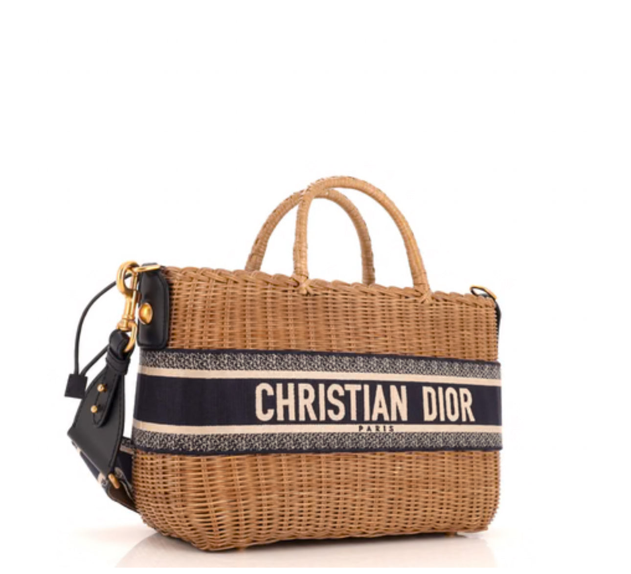 Christian Dior
Basket Bag Wicker and Oblique Canvas Large