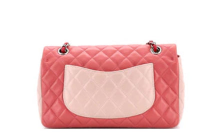 Chanel
Tricolor Valentine Crystal Hearts Flap Bag Quilted Lambskin Medium