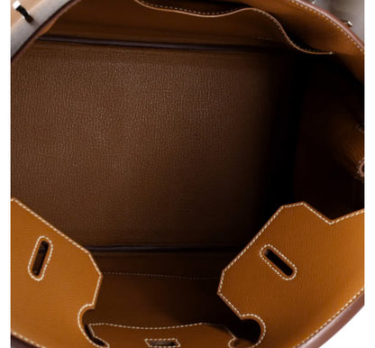 Hermes
Birkin Handbag Gold Epsom with Palladium Hardware 35