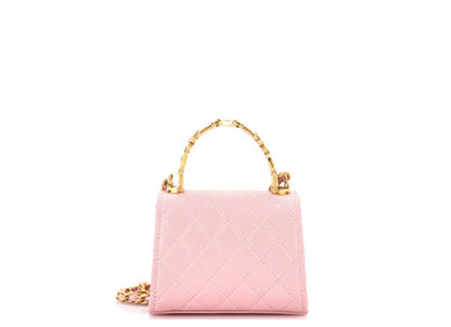 Chanel
Coco Enamel Top Handle Flap Bag Quilted Lambskin Small