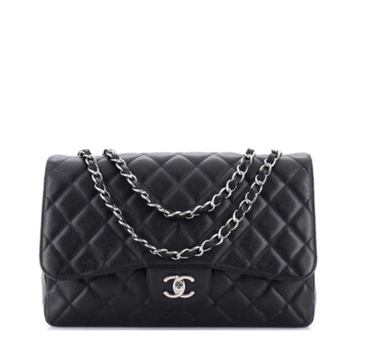 Chanel
Classic Single Flap Bag Quilted Caviar Jumbo