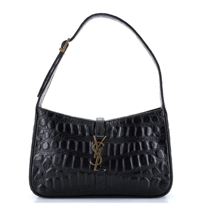 Saint Laurent
Le 5 a 7 Hobo Crocodile Embossed Leather Small