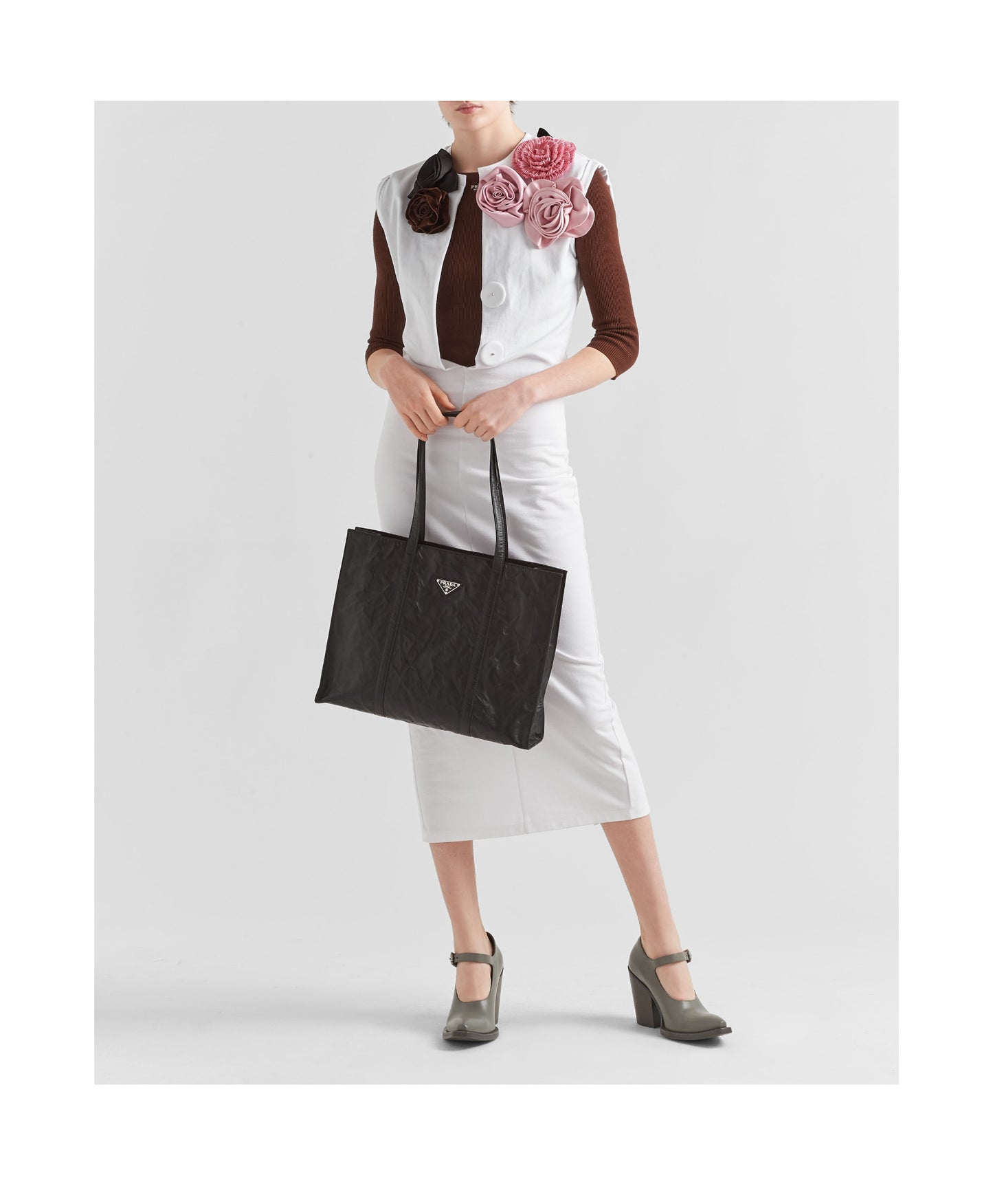 Prada Shopper Tote Nappa Antique Large