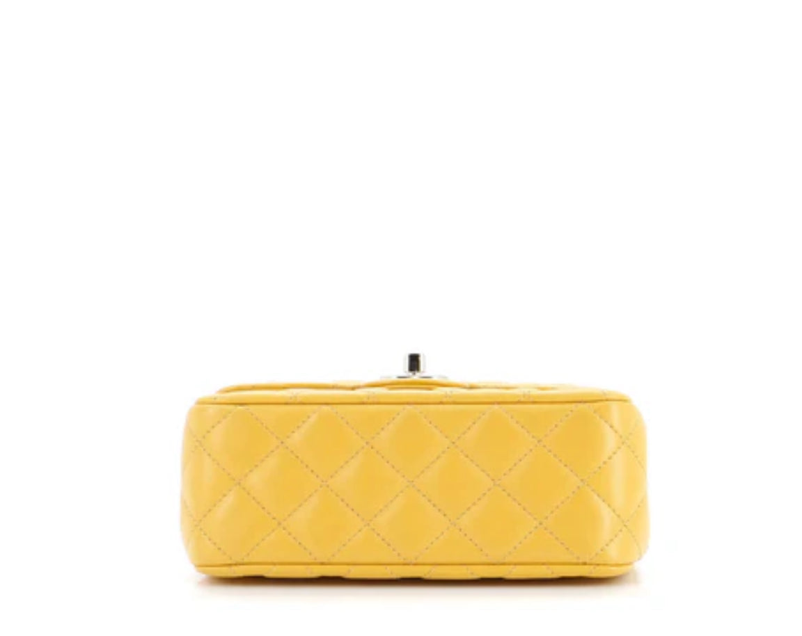 Chanel
Crystal Chain Flap Top Handle Bag Quilted Lambskin Mini