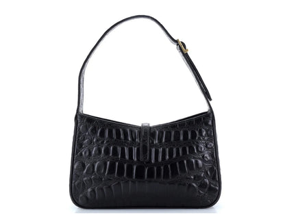 Saint Laurent
Le 5 a 7 Hobo Crocodile Embossed Leather Small