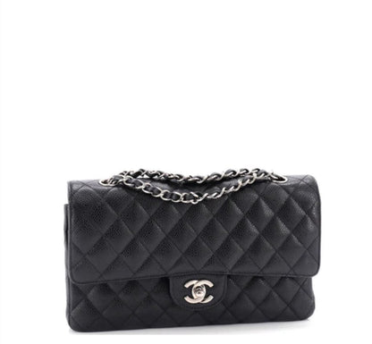 Chanel
Vintage Classic Double Flap Bag Quilted Caviar Medium