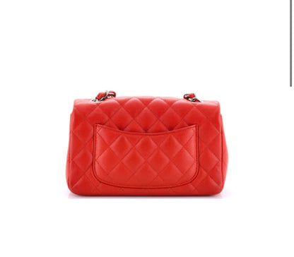 Chanel Classic Single Flap Bag Quilted Caviar Mini