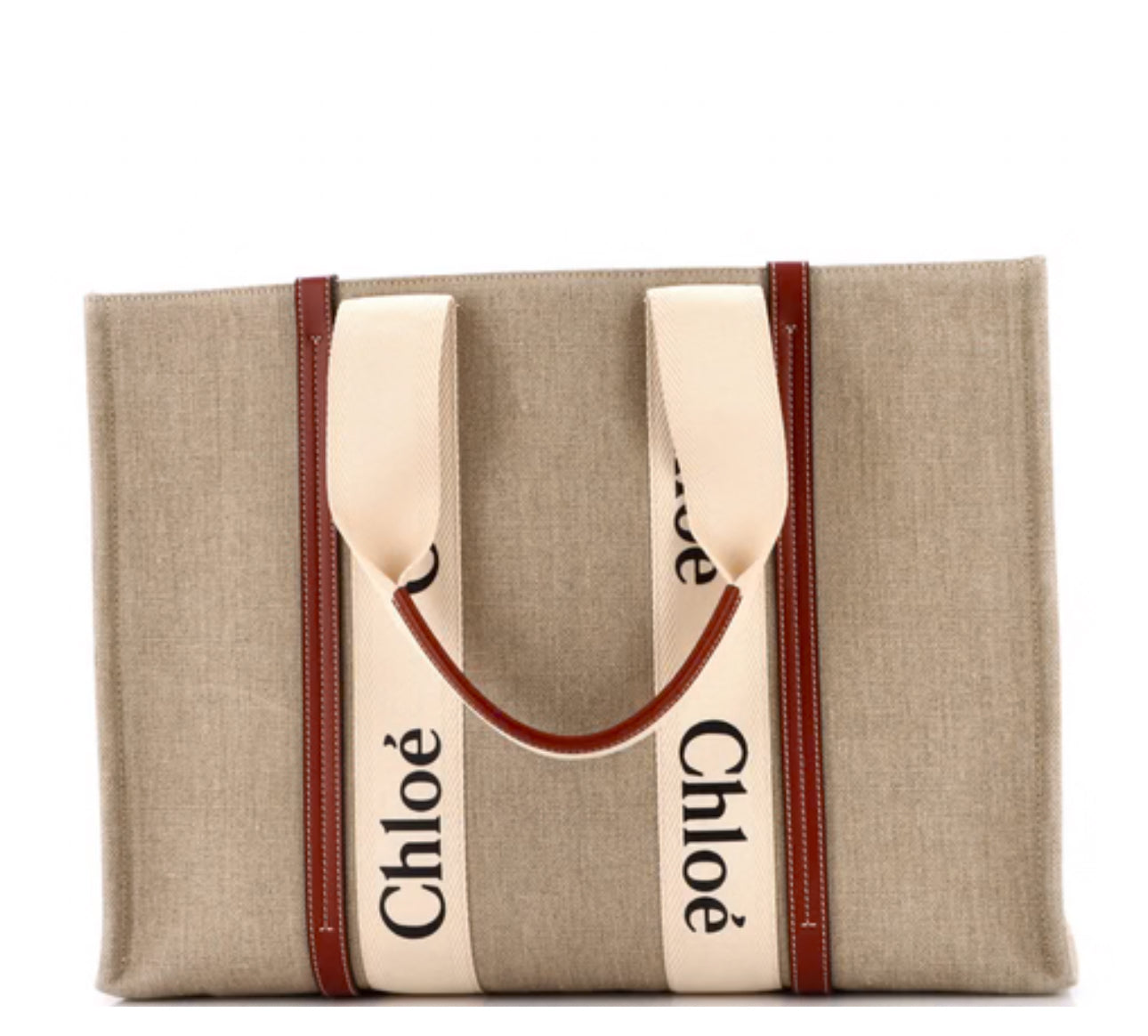 Chloe
Woody Tote Canvas with Leather Large