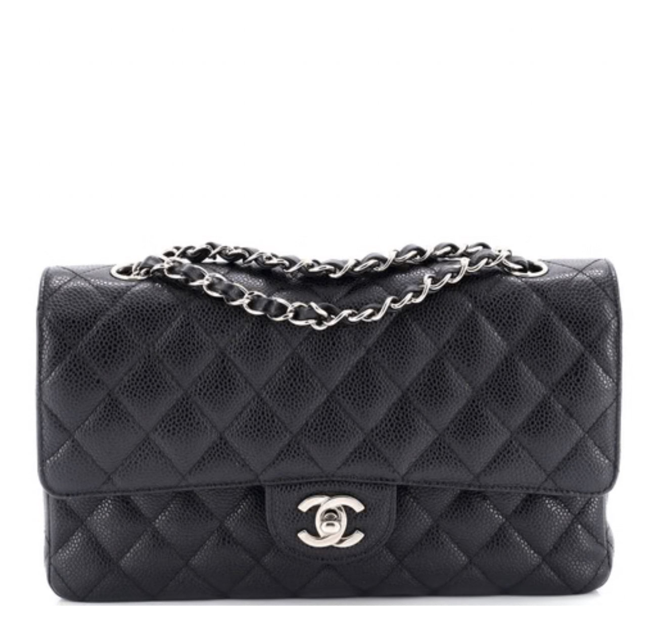 Chanel
Vintage Classic Double Flap Bag Quilted Caviar Medium