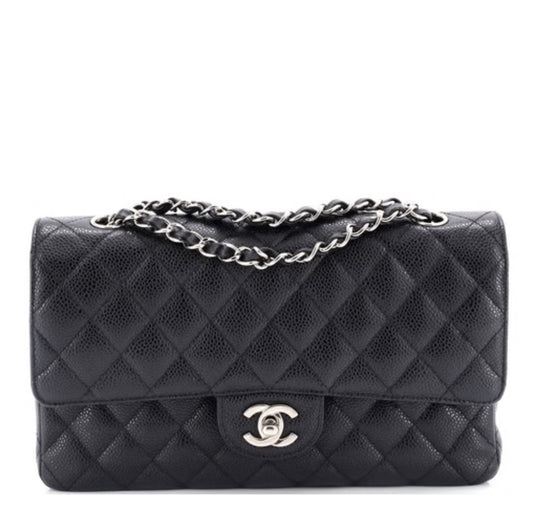 Chanel
Vintage Classic Double Flap Bag Quilted Caviar Medium