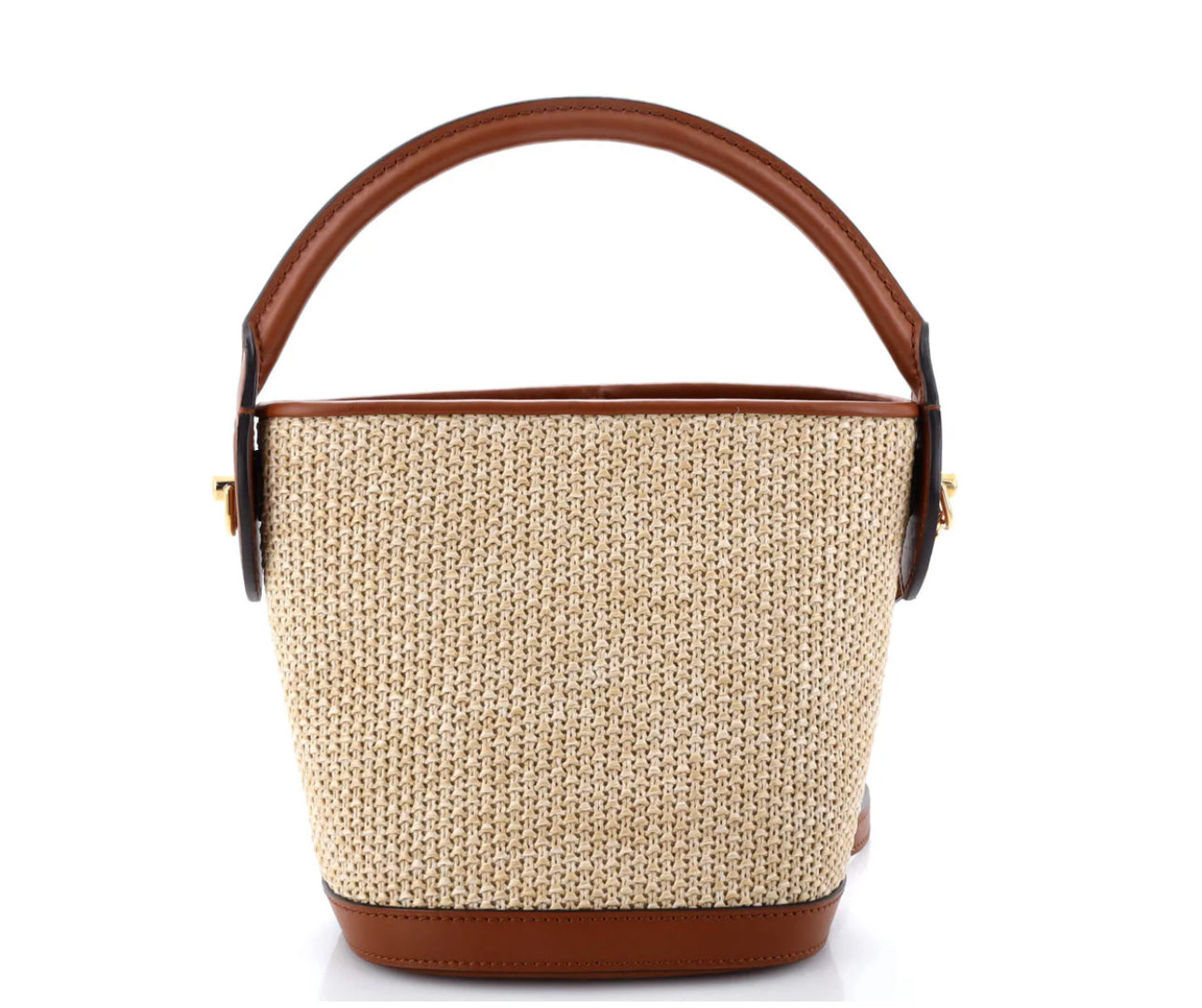 Louis Vuitton Petit Bucket NM Bag Raffia with Leather