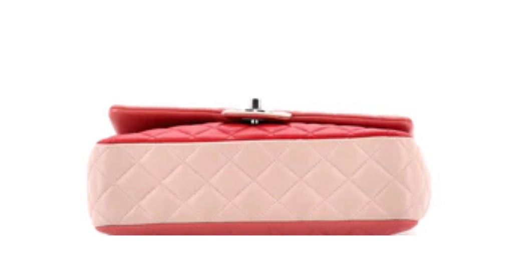 Chanel
Tricolor Valentine Crystal Hearts Flap Bag Quilted Lambskin Medium