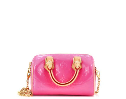 Louis Vuitton
Chain Speedy Bandouliere Limited Edition Valentine Monogram Vernis Nano