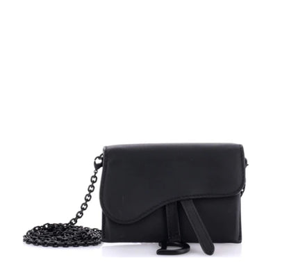 Dior Ultra Matte Saddle Nano Pouch Leather