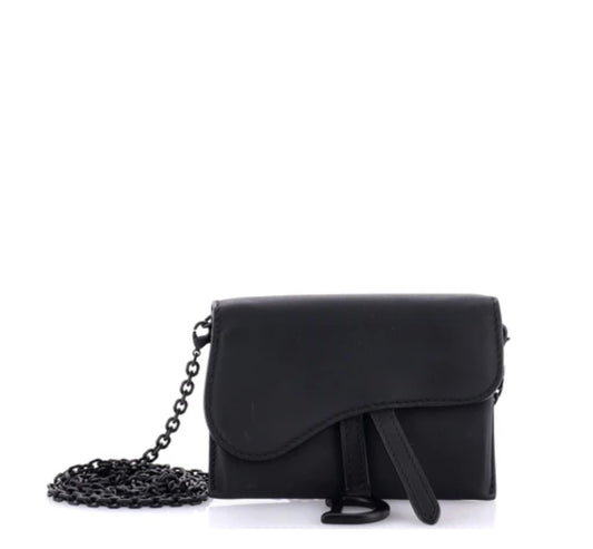 Dior Ultra Matte Saddle Nano Pouch Leather