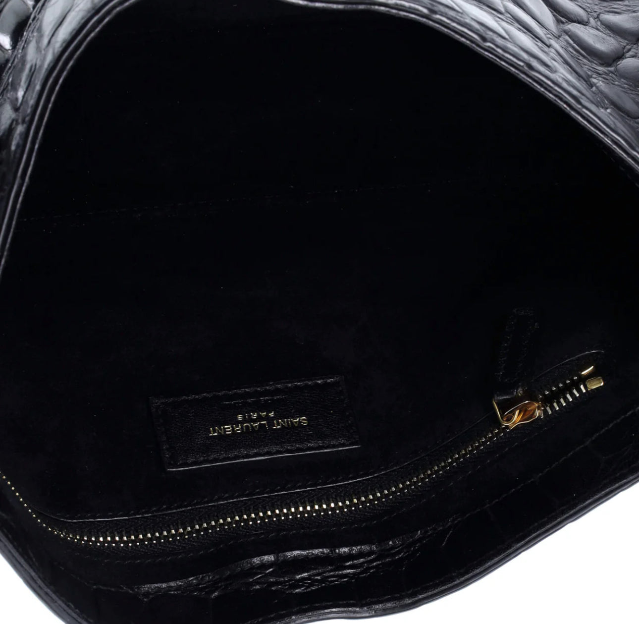 Saint Laurent
Le 5 a 7 Hobo Crocodile Embossed Leather Small