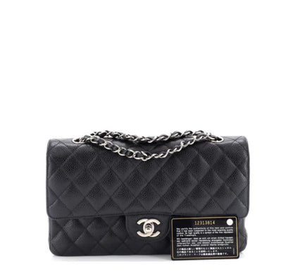 Chanel
Vintage Classic Double Flap Bag Quilted Caviar Medium