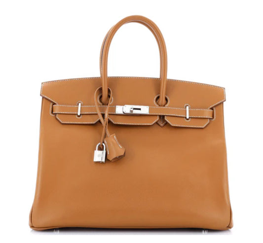 Hermes
Birkin Handbag Gold Epsom with Palladium Hardware 35