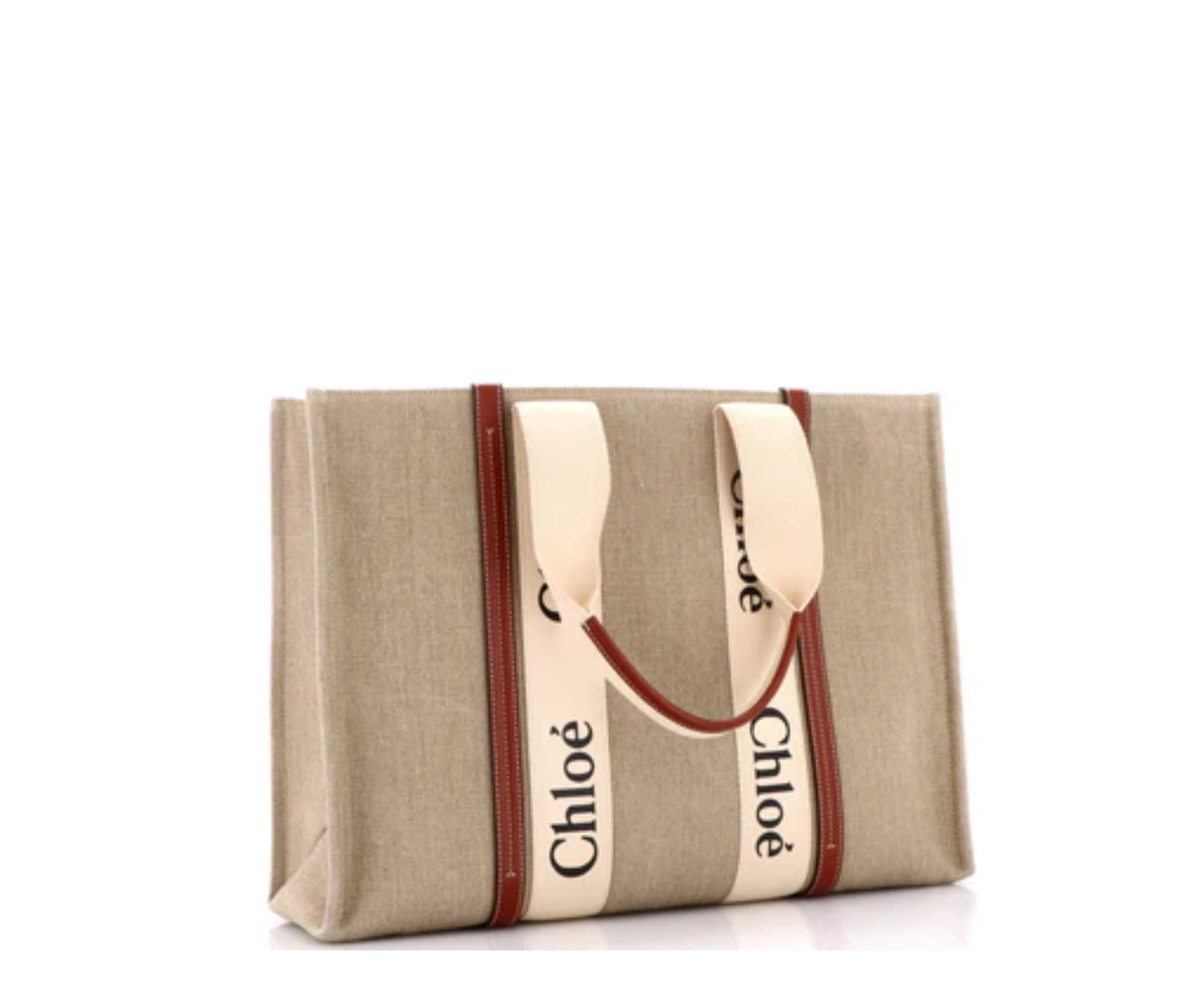 Chloe
Woody Tote Canvas with Leather Large
