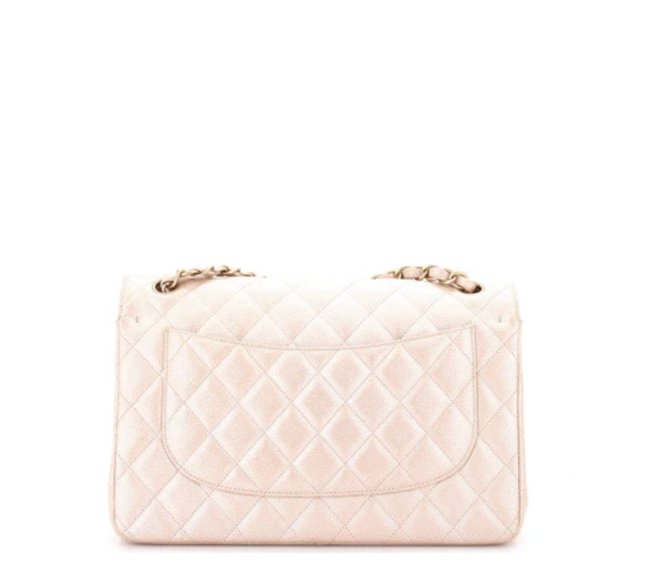 Chanel
Classic Double Flap Bag Quilted Iridescent Caviar Jumbo