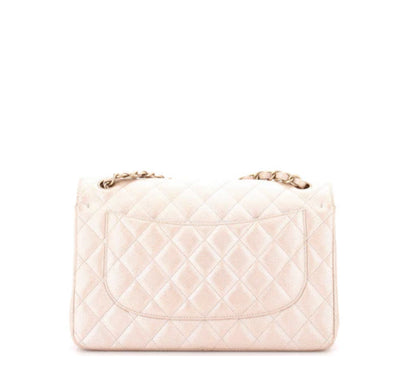 Chanel
Classic Double Flap Bag Quilted Iridescent Caviar Jumbo