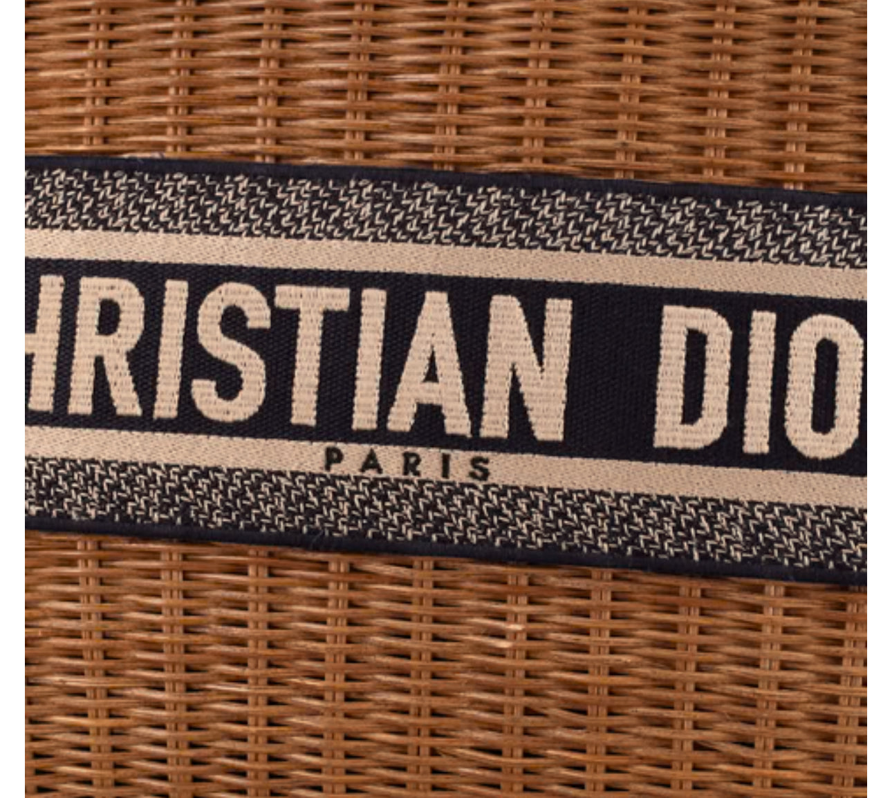 Christian Dior
Basket Bag Wicker and Oblique Canvas Large