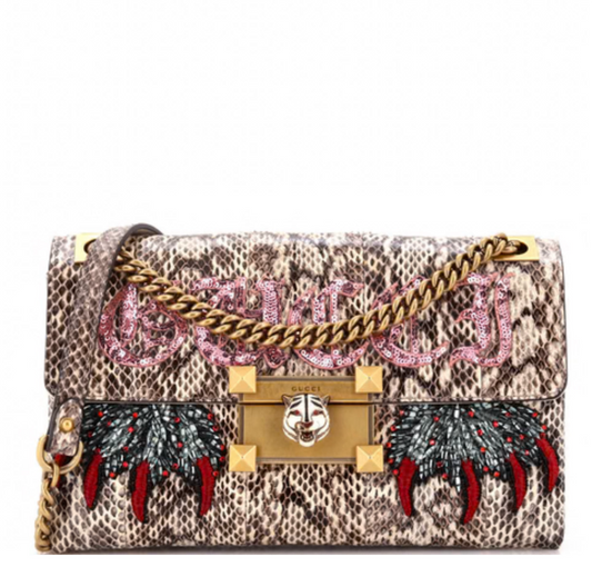 Gucci
Osiride Shoulder Bag Embellished Snakeskin Medium