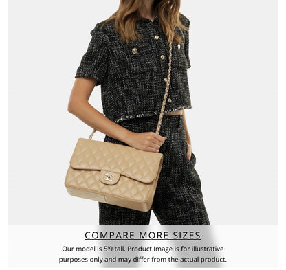 Chanel
Classic Single Flap Bag Quilted Caviar Jumbo