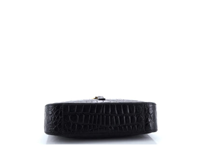Saint Laurent
Le 5 a 7 Hobo Crocodile Embossed Leather Small