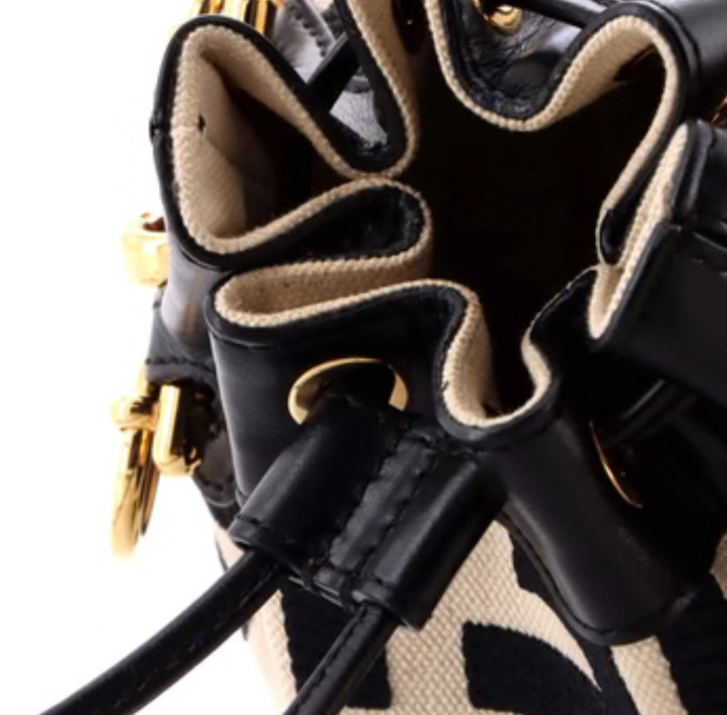 Fendi
Mon Tresor Bucket Bag Zucca Embroidered Canvas Mini