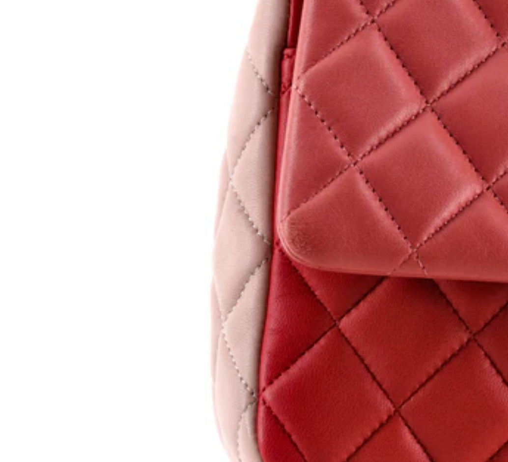 Chanel
Tricolor Valentine Crystal Hearts Flap Bag Quilted Lambskin Medium