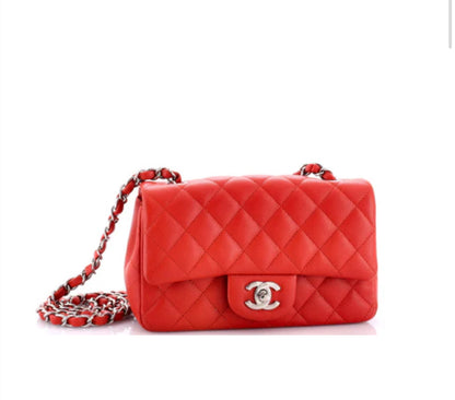 Chanel Classic Single Flap Bag Quilted Caviar Mini
