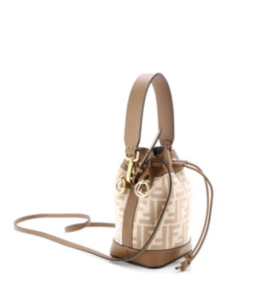 Fendi
Mon Tresor Bucket Bag Zucca Wool with Leather Mini