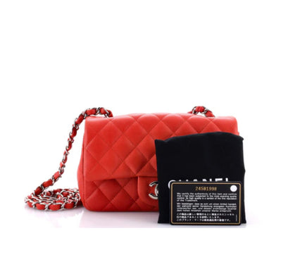 Chanel Classic Single Flap Bag Quilted Caviar Mini