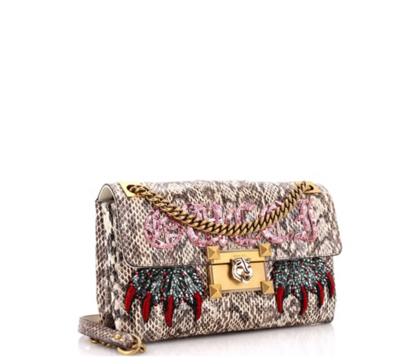 Gucci
Osiride Shoulder Bag Embellished Snakeskin Medium