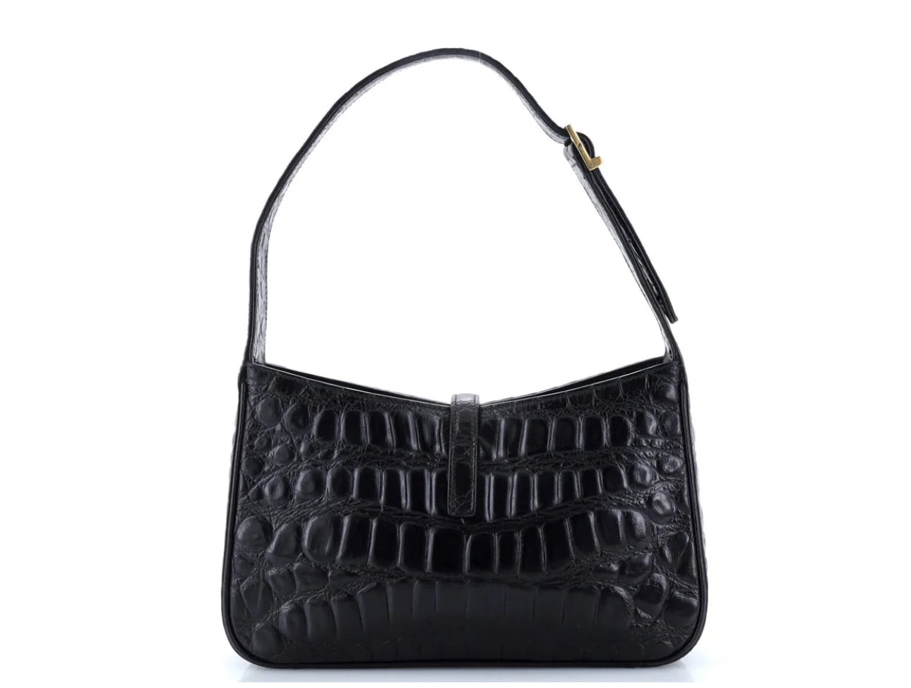 Saint Laurent
Le 5 a 7 Hobo Crocodile Embossed Leather Small
