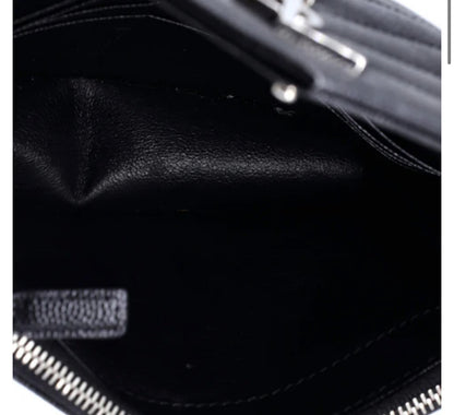 Saint Laurent
Classic Monogram Wallet on Chain Matelasse Chevron Metallic Leather Small