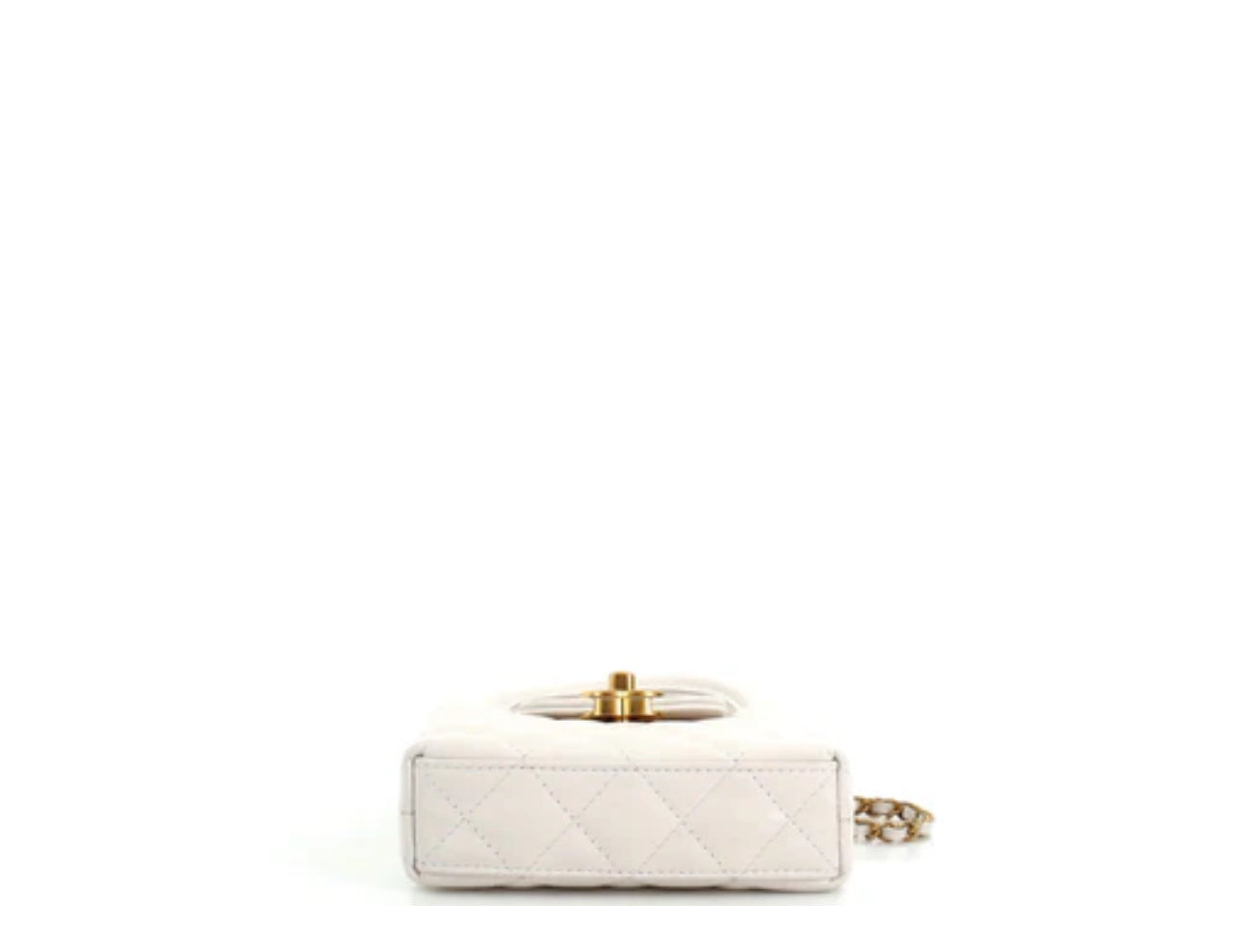 Chanel
Kelly Top Handle Clutch with Chain Quilted Shiny Aged Calfskin
