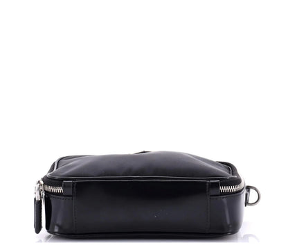 Prada Brique Camera Crossbody Bag Tessuto and Spazzolato Leather Small