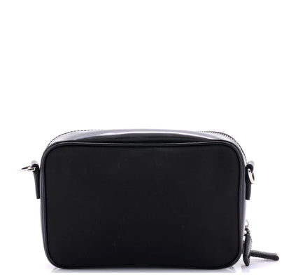 Prada Brique Camera Crossbody Bag Tessuto and Spazzolato Leather Small