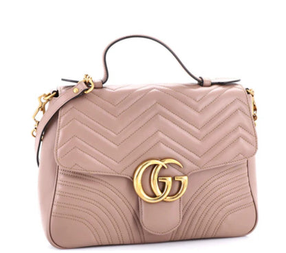 Gucci
GG Marmont Top Handle Flap Bag Matelasse Leather Medium