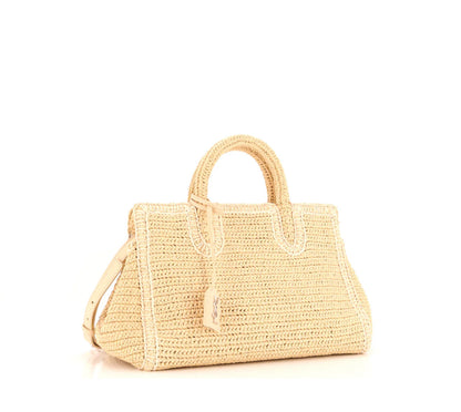 Saint Laurent Rive Gauche Cabas Woven Raffia Small