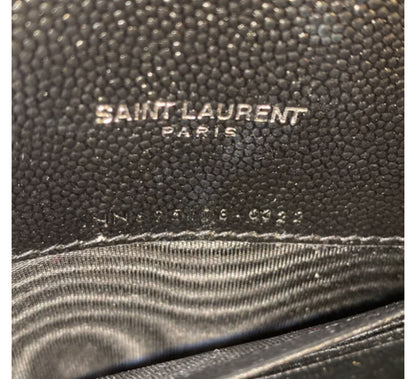 Saint Laurent
Classic Monogram Wallet on Chain Matelasse Chevron Metallic Leather Small